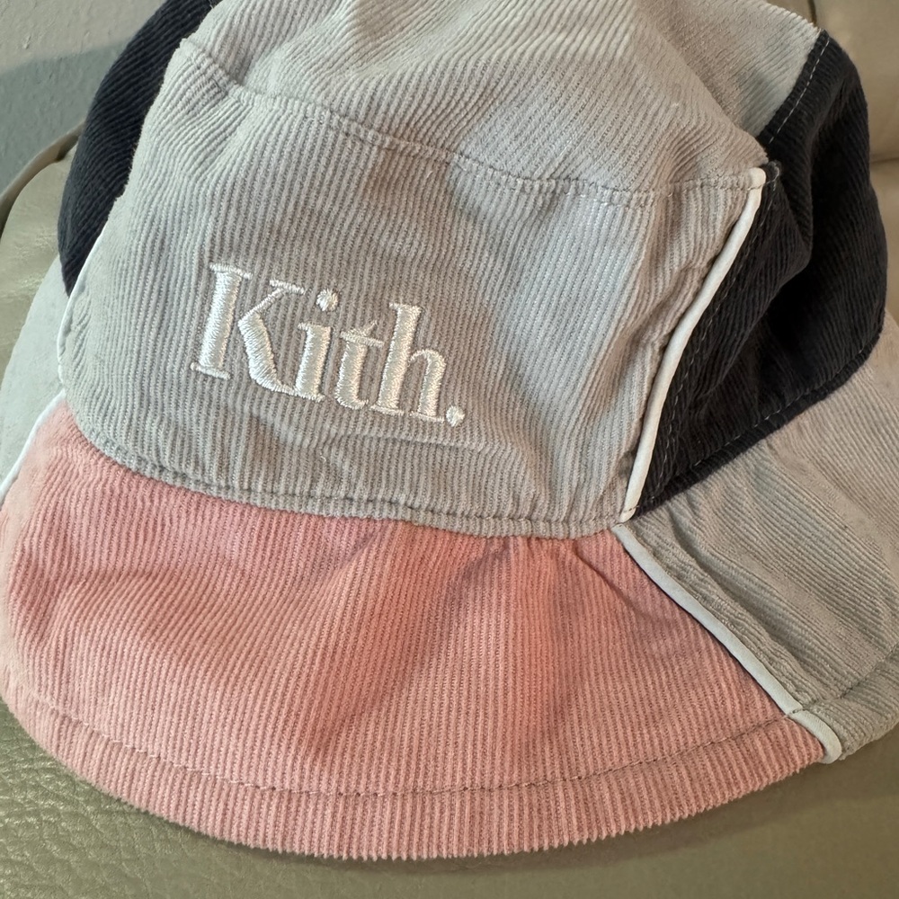 Kith Kids Pink and Gray Corduroy Hat